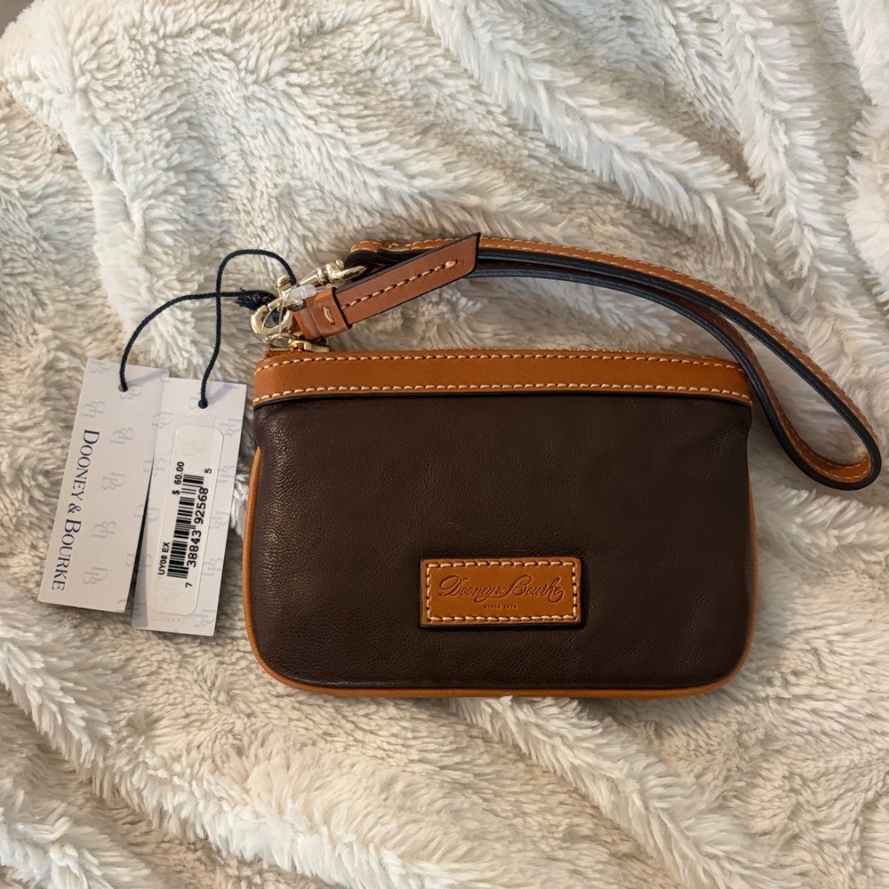 Dooney & Bourke Brown and Tan Wristlet